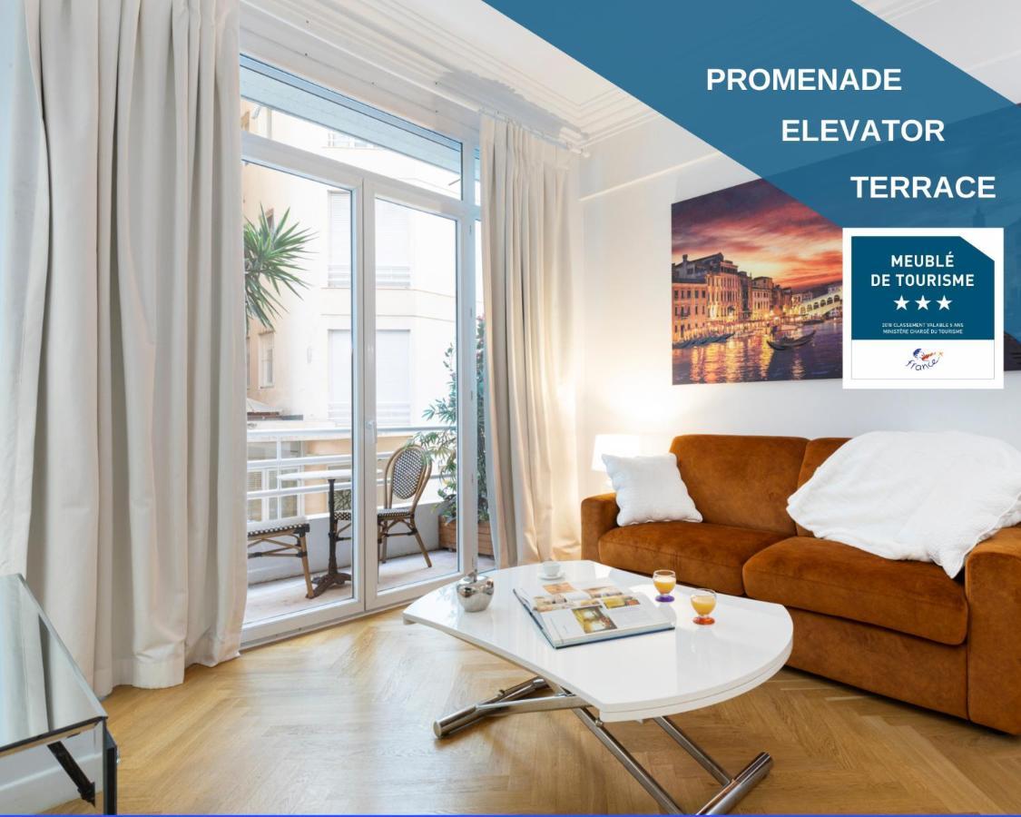 Promenade, 2Pieces Chic Et Clim Avec Terrasse Lägenhet Nice Exteriör bild